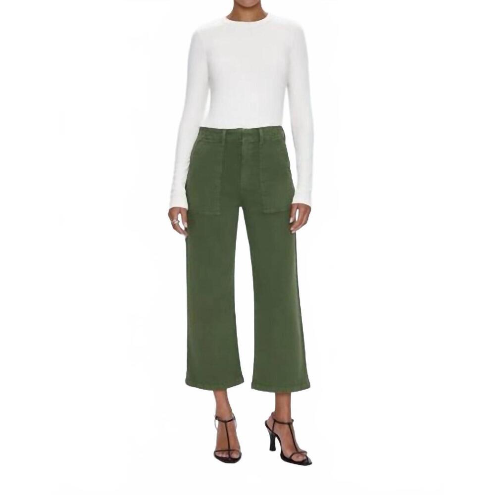 NEW PISTOLA sophia wide leg utility ankle jeans in basil